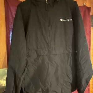 Woman’s Champion quarterzip Windbreaker hoodie, size large